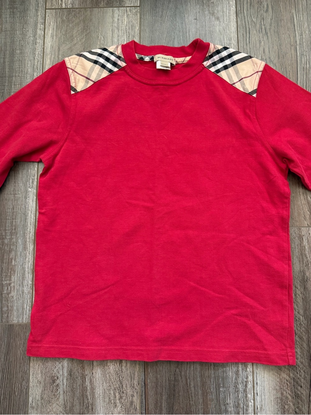 Burberry Girls' Bright Pink Crew Neck Tee